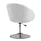 Manhattan Comfort Hopper Swivel Adjustable Height Faux Leather Chair in White and Polished Chrome AC036-WH - alternate 4